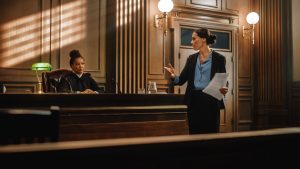 Woman attorney and judge