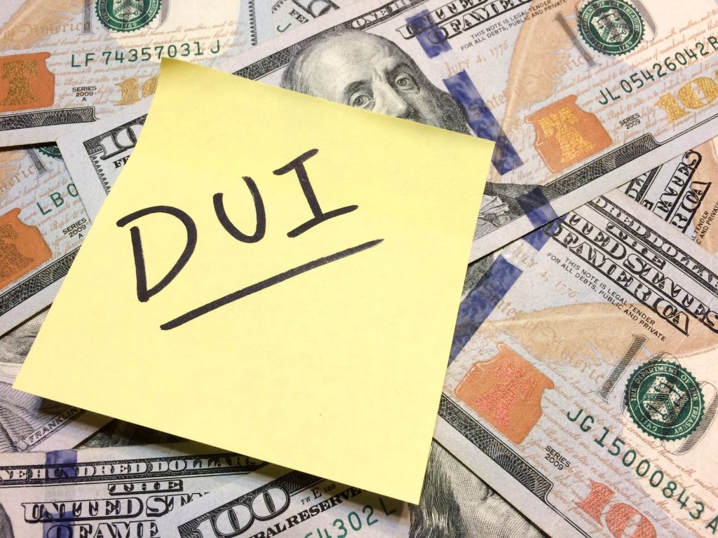 cost of dui cash dui